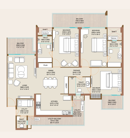 Ivory County Floor Plan